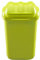 Home Centre Flip Top Plastic Waste Bin 15 Litre Green Kitchen Office School Work Recycling Disposable Trash Dispenser Household Recyclable Rubbish Bin Easy Cleaning