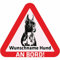 Indigos UG - Auto Aufkleber - Namensaufkleber Hund 15 cm - Boxer - Sticker selbst gestalten mit Name & Wunschtext - personalisiert selbstklebend - Motorrad - LKW - Heckscheibenaufkleber