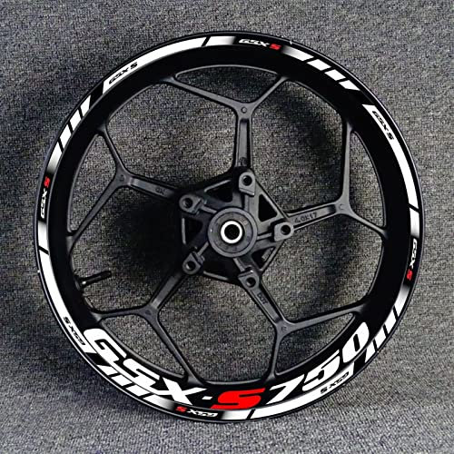 HIMNIL Motorrad-Felgennaben-Aufkleber-Dekorationsset Für Suzuki GSX-S750 GSX750S GSXS750 Gsxs 750 S750 Felgenaufkleber (Color : 10)