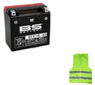 Compatible avec Harley Davidson XR 1200 2009 Batterie YTX14L-BS BS BTX14L-BS SLA DÉJÀ PRÊTE À l'emploi Active SCELLÉE 12 AH AMPÈRE 12 Volts 150X87X145MM