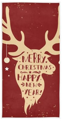 GAIREG Weihnachten Hirsch Handtuch, Duschtücher für Hand, Gesicht, Haare, Yoga, Küche, Bad, 38,1 x 76,2 cm