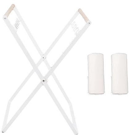 LKPOMI Support de Sacs Poubelles Portable, Cadre en Fil de Fer Pliable, Poubelle de Tri des Déchets avec 2 Sacs Poubelles pour Cuisine, Camping Intérieur et Extérieur(Blanc)