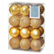 Shatterproof Christmas Baubles 24 Pack 60mm Premier Christmas Tree Decoration, matt, shinny and glitter baubles (Gold 5382)