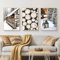 CULASIGN 3 Stück Premium Poster Set, Winterlandschaft Wandbilder, Winter Bilder Holzhaus,Tannenzapfen,Tiger, Deko für Wohnzimmer Schlafzimmer, Ohne Rahmen (GHI,30x40cm)
