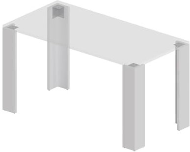 POKAR Pata de Mesa, Patas para Muebles, Mesas de la Sala, Patas de la Encimera para Muebles, 13x13x72 cm, Conjunto de 4, Blanco