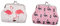 PACKOVE 2pièces Porte-Monnaie À Motif Flamant PU pour Femme pour Monnaie Clés Et Petits Cosmétiques Style Aléatoire