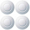 Tradineur - Pack de 4 Platos Llanos - Modelo París - Ø 23 cm - Vidrio - Apto para lavavajillas y microondas - Ideal para el hogar, Cocina y hostelería