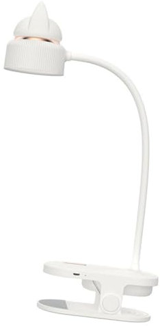 WOHPNLE LED Klemmlampe, Wiederaufladbare Schreibtischlampe mit Klemme, Flexible Leselampe Bett Nachtlampe, Augenschutz Klemmlampe, Clip on Nachttischlampe Reading Light für Schlafzimmer, Büro(Weiß)