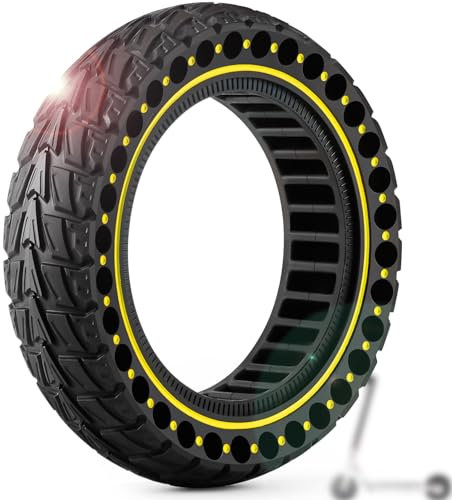 Monuary 1PCS Schlauchloser Reifen 60/70-6.5, E Roller Vollgummireifen 10x2.50-6.5, Reifen 10x2.5 Vollgummi für e Scooter Ninebot G30/G30D/G30E/G30LP/G30 Max