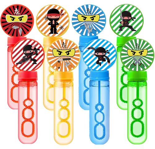 12Pcs Ninja Blase Stäbe für Ninja Thema Geburtstagsfeier Bevorzugungen Kinder Blasen Party Zubehör