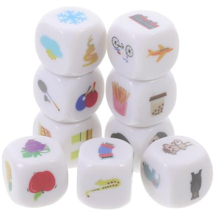CORHAD 9 Teiliges Puzzle Würfelspiel Sprachlernwürfel Storytelling Requisite Kleine Würfelwürfel Kinder Storytelling Spielzeug Spiellehrwürfel Storytelling Versorgung Storytelling