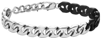 Diesel Herrenarmband in 2 Farben aus Edelstahl mit Karabinerverschluss