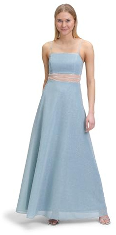Vera Mont Damen Abendkleid mit Effektgarn 40, Mint/Silver