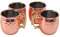 PPcdfre Mini 2-Unzen Edelstahl Moskau Mule Becher Espresso Mini Tassen Kupfer Vergoldet Becher Schuss Tassen 4Er-Set