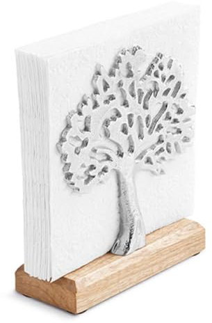 Serviettenhalter Baum Tree - Trauer Kommunion Konfirmation Taufe silber - Napkin holder Tree