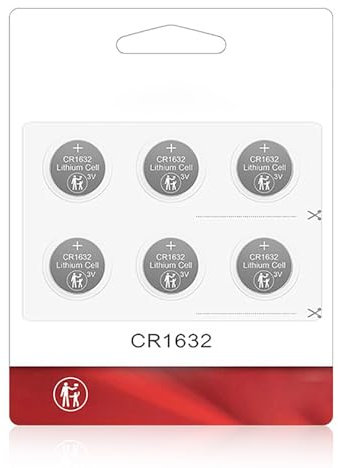 6 pilas de botón originales CR1632 CR1632 para reloj, juguete electrónico