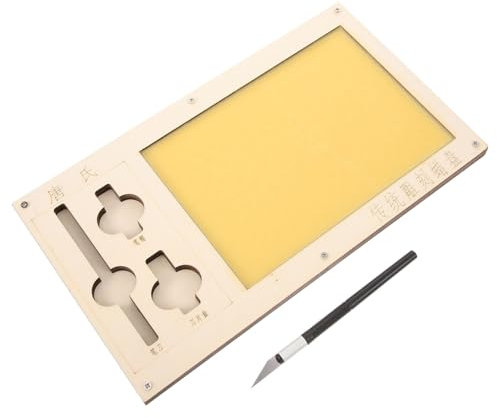 ARTIBETTER Bandeja de cera para tallar de papel tabla de corte de artesanía tallado tabla de cortar para manualidades bandeja de grabado plato de grabado en madera alumno de madera