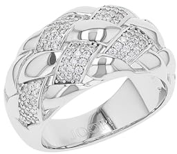 JOOP! Ring für Damen, Silber 925, 12 mm, mit Zirkonia, silber, Geschenkidee, kommt in Schmuck Geschenk Box