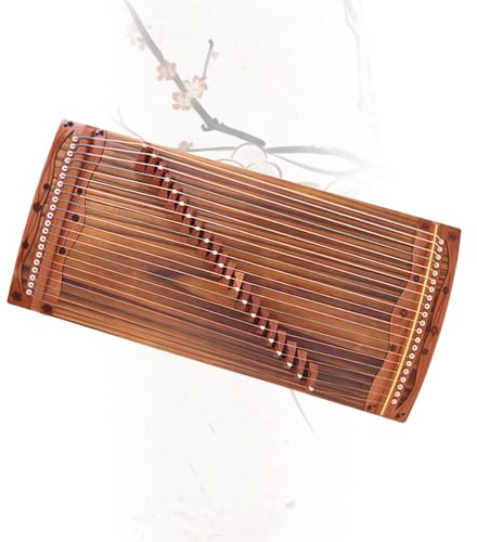 EnweMahi Portable Zither, Mini Chinese Zither, Beginners and Intermediate Players yellow 68cm