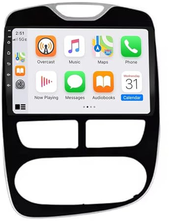 Autoradio Autoradio Lettore Radio per Renault Clio 3 4 2012-2018 9 Pollici Android 15 Lettore Multimediale per Auto Am Fm Commandes Au Volant Per, 4 core 2G+64G