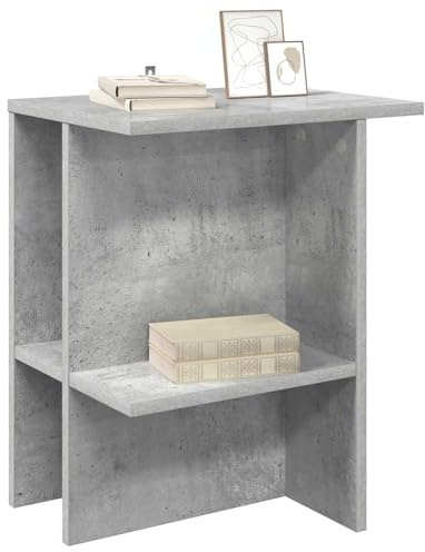vidaXL Couchtisch 2 pcs Betongrau 40 x 30 x 49 cm Holzwerkstoff, Moderner Tisch, praktische Ablage, stylischer Kaffee, Platz für Alles, minimalistischer Wohnraum-Hit