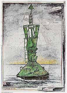 Kunstdruck/Poster: Ole West Weg Tonne 37 - hochwertiger Druck, Bild, Kunstposter, 30x42 cm