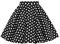 BlackButterfly Bambini Vintage Rockabilly Anni 1950 Gonna di Ragazze (A Pois - Nero, 3-4 Anni)