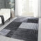 Carpettex Teppich Wohnzimmer Kurzflor 120 x 170 cm Schwarz Modern Abstrakt Kariert Design -Teppich Schlafzimmer Flauschig Weich Waschbar Küchenteppich Teppich Esszimmer Kinderzimmer Wohnzimmerteppich
