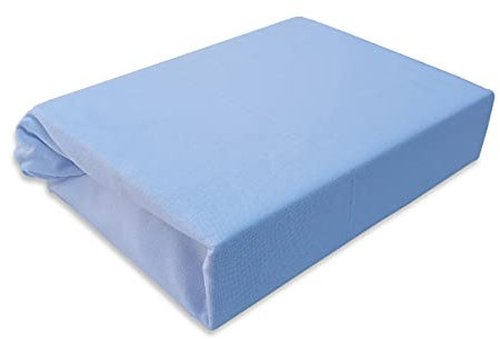 Spannbettlaken Kinderbett Inkontinenz Wasserdicht Jersey mit Polyurethane Membrane 60x120 70x140 80x160 Top Qualität Hohe Gewicht 180g/m2(Blau, 70x140