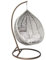 GOODS EMPORIUM Luxury Rattan Hanging Egg Chair Outdoor & Indoor Garden Swing Chair Hammock with Cushions - RAIN COVER INCLUDED (Large, Brown - Grey - Grey)