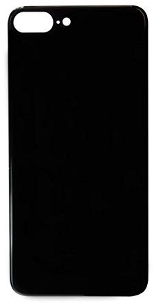 For iPhone 8 Plus Plain Glass Back Replacement in Black