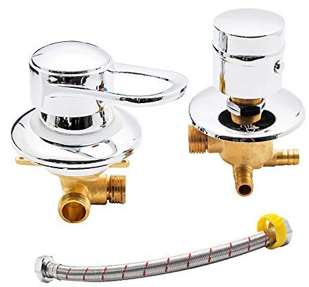 Rubinetto a 2/3/4/5 Vie Rubinetto Per Doccia Miscelatore Per Doccia Rubinetto Per Intubazione In Ottone Deviatore Separato, Cartuccia In Ceramica Per Doccia Sauna Bagno Con Idromassaggio