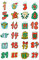 Adventskalender Aufkleber Set 4cm (Zahlen 1-24) Adventskalender Aufkleber Zahlen Adventskalender Sticker Weihnachten Aufkleber für Basteln und Dekorieren (A, one Size)