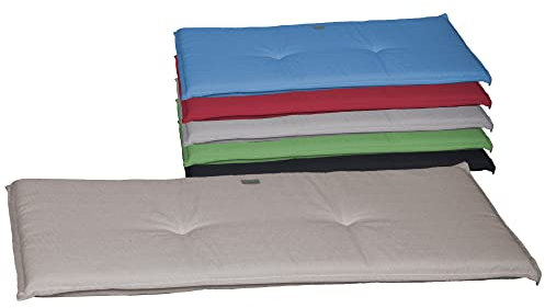 acamp Sitzauflage Bank Paddy Model P | Gartenbank Auflage Made in EU nach Öko-Tex Standard | UV-beständige Auflage Bank mit Ausbleich-Schutz | Atmungsaktive Sitzbank Auflage in Beige