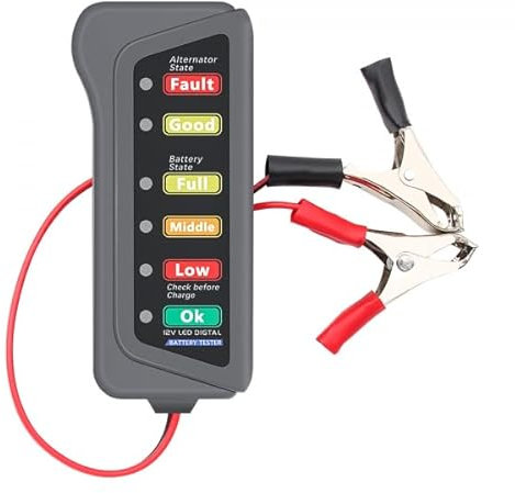 Bucom Auto KFZ Motorrad Fault Detector Akku Batterieprüfer Tester Digital Alternator TES-H2 12V