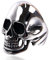 Whoiy Ring Totenkopf, Verlobungsring und Ehering Edelstahl Silberner Gotischer Totenkopfring Größe 62 (19.7) für Urlaub Party Geburtstags