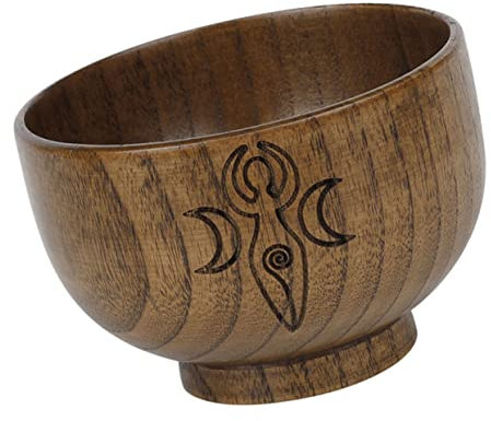 Zerodeko 1pièce Bol Bois Créatif pour Décoration Et Rituels pour Rice Bowl Adornment De Bureau Yoga Et Cérémonies