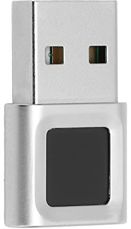 SUNGOOYUE USB Fingerprint Reader, Fast Matching High Sensitivity Zinc Alloy 360 Degrees Touch Fingerprint Reader for Laptop Computer