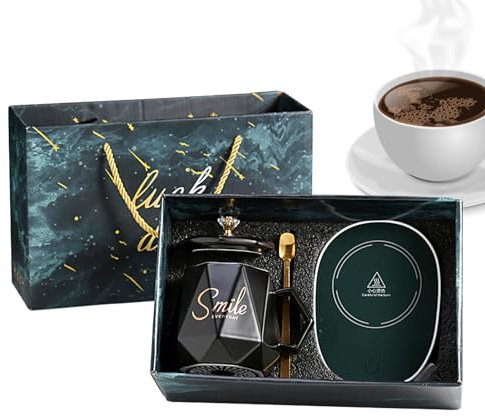 Scaldacaffè elettrico, scaldabagno intelligente | Riscaldatore elettrico per tazze da tè e caffè | Regali creativi per gli amanti delle bevande, scaldabagno invernale per tazze, Rurunklee