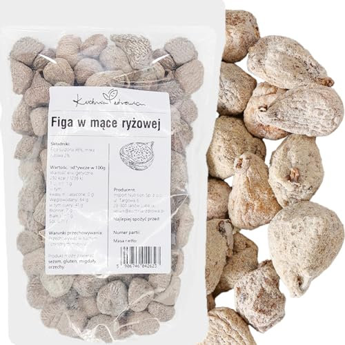 Fichi Essiccati Naturali Rivestiti con Farina di Riso 500g | Snack Dolci e Sani Senza Conservanti, Ricchi di Fibre e Zuccheri Naturali – KUCHNIA ZDROWIA
