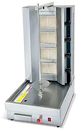Kommerzielle Propan-Döner-Maschine, automatisch drehender vertikaler Broiler-Halter, Shawarma-Grill-Döner-Maschine