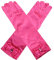 Husalsea Kinder lange Handschuhe, Schleife mit Diamanten Handschuhe, Prinzessin Satin Handschuhe, geeignet für Hochzeit Blumenmädchen, Geburtstag, Urlaub Feier, Kostüm Party Zubehör Handschuhe (Rot)