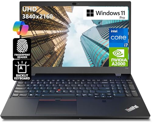 Lenovo ThinkPad P15v UHD 3840 x 2160 (15,6, Intel 14-Core i7-12800H, 32 GB RAM, 1 TB NVMe, RTX A2000) Laptop per ingegneri, designer, architetti, retroilluminato, impronte digitali, Win 11 Pro w/AI