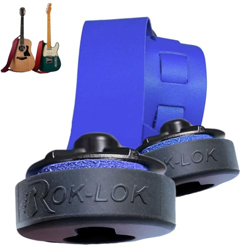 Rok Lok PRO – Universal Quick-Change Guitar Strap Lock System – Rubber coated for Finish Protection – No Tools, No Mods, Fits Most Electric, Acoustic & Bass Guitars