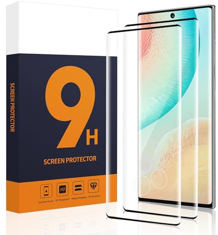 Carantee 2 Pièces Verre Trempé pour Samsung Galaxy Note 10 protection, 9H Dureté Anti-rayures vitre protection, 3D Anti-salissures protection écran pour Samsung Galaxy Note 10