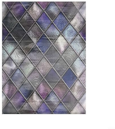 1 película opaca para ventana de mosaico para privacidad, PVC, adhesivo estático, solución de larga duración para puertas y ventanas de cristal (45 x 58 cm)