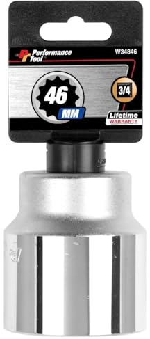 Performance Tool W34846 3/4-Inch Drive 12-Point Standard Socket 46mm