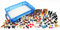 Play Therapy Sand Tray Basic Portable Starter Kit with Tray, Sand, and Miniatures