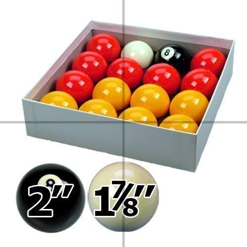 Rot und Gelb 5,1cm Pool Ball Set mit 17/20,3cm Cue Ball für Coin mech Tische