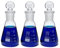 Huaou 50ml Scientific Erlenmeyer (Conical) Flask Set with Ground Glass Stopper, Graduated 3.3 Borosilicate Glass, Pack of 3
